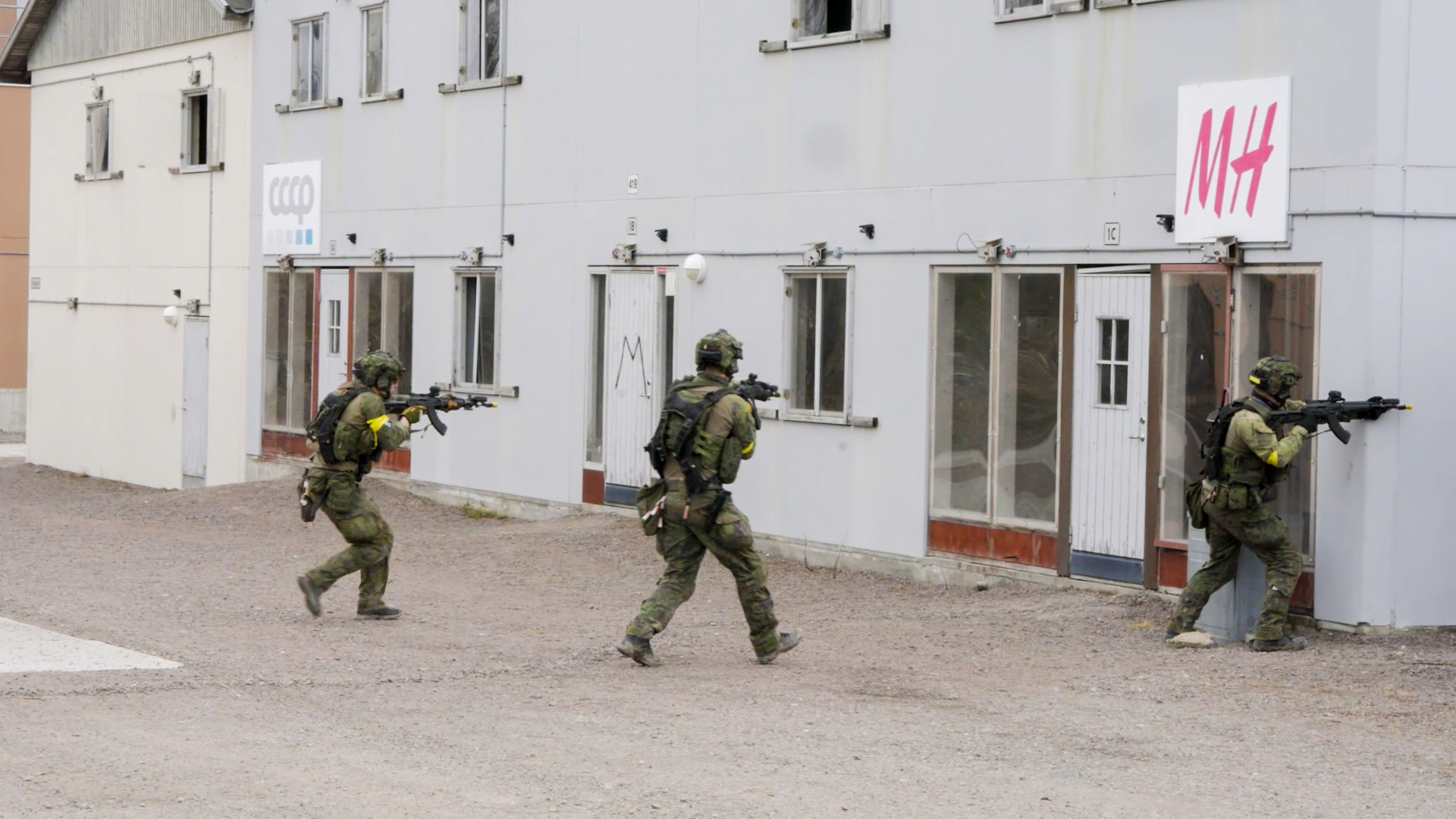 FMV moderniserar Försvarsmaktens stridsträningsanläggning STA MOUT för att skapa en mer realistisk träningsmiljö och förbättra möjligheterna till uppföljning och analys. Foto: Försvarsmakten. 