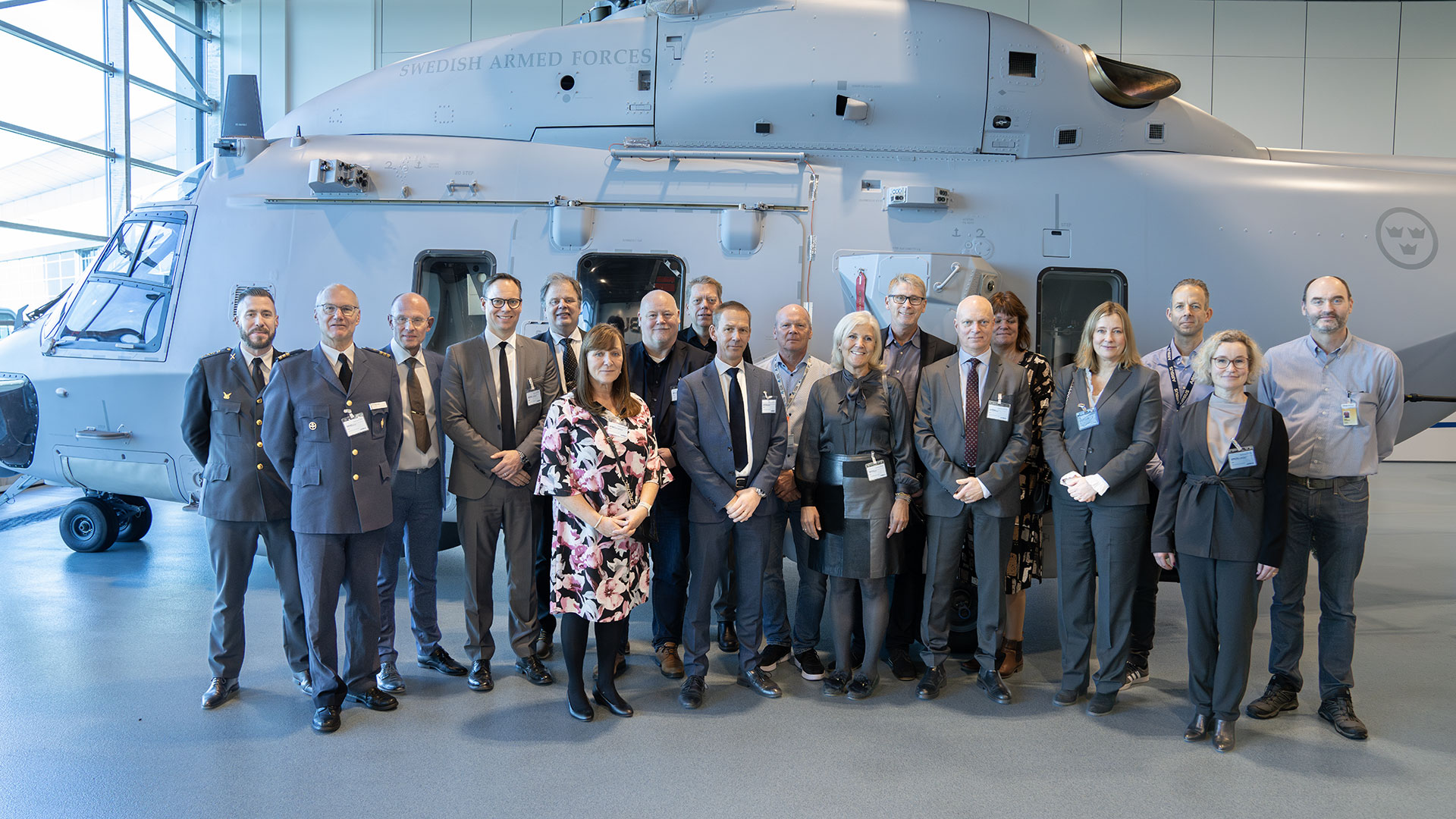 Den svenska delegationen från FMV och Försvarsmakten.