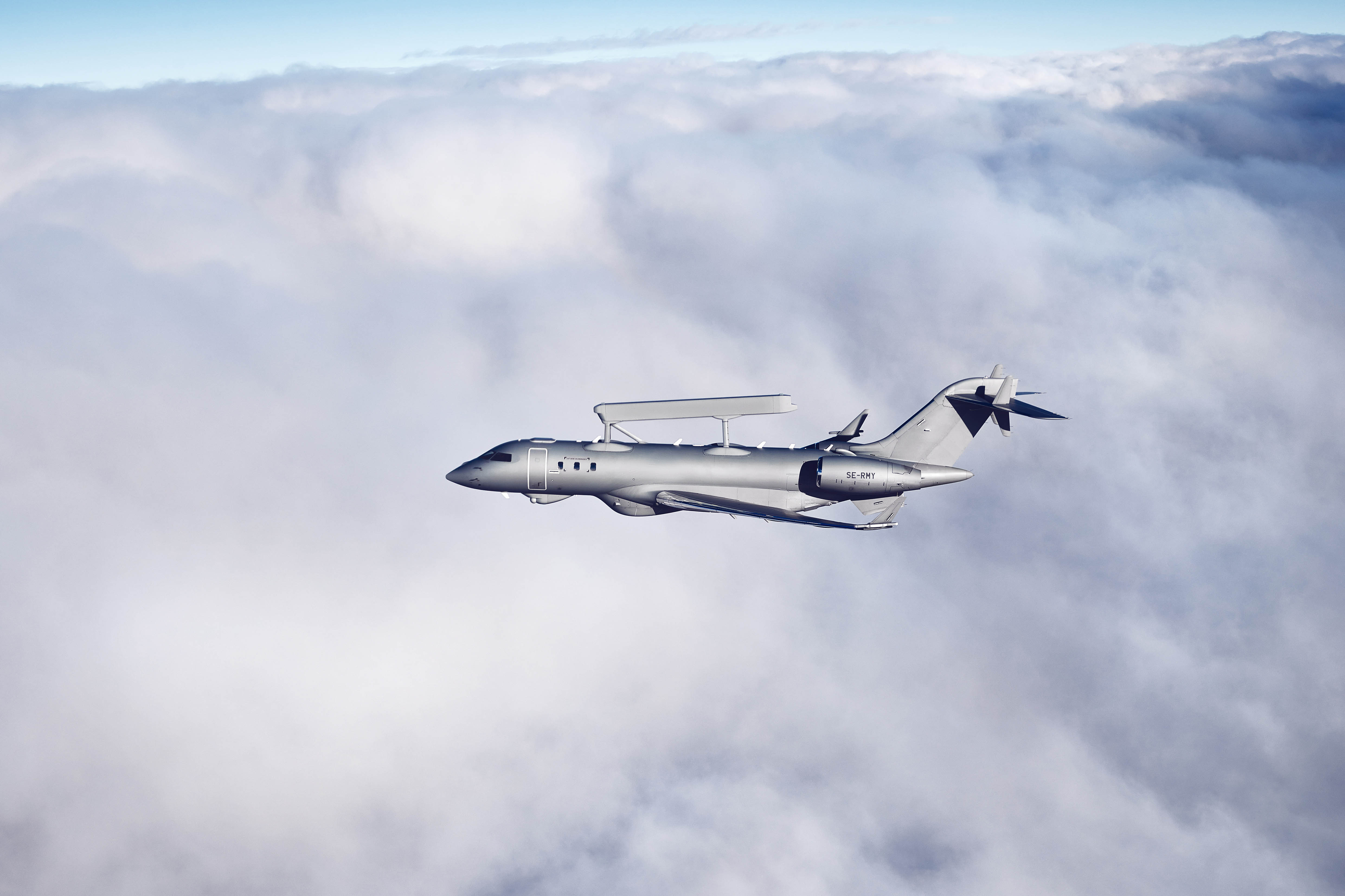 Nato planerar att ersätta sin nuvarande flotta av AWACS-flygplan med radarspanings- och ledningsflygplanet GlobalEye. Foto: Saab