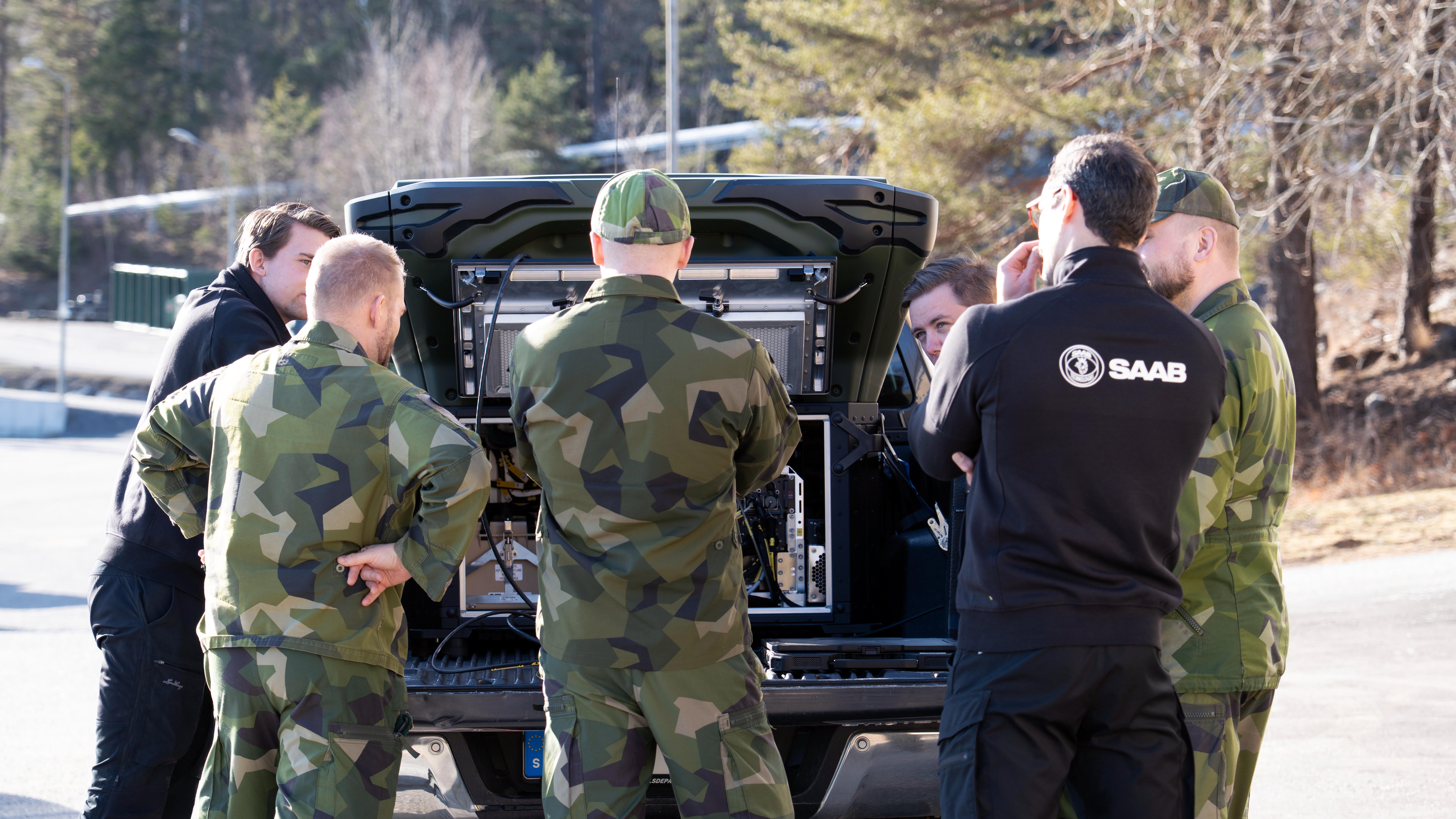 Utbildning med radar Sea Giraffe 1X. Foto: FMV