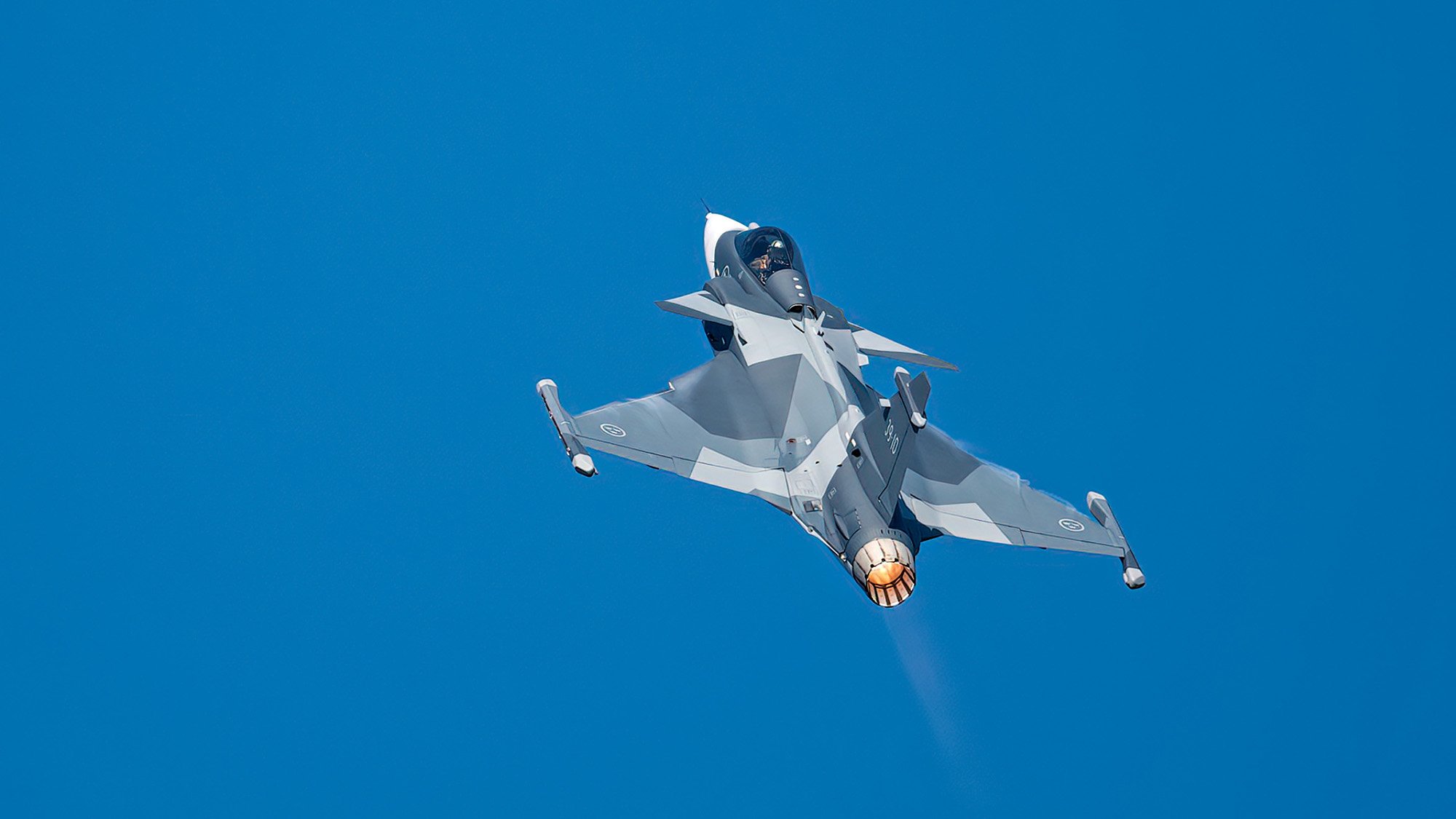 Gripen E på flygshowen i Helsingfors. Foto: Henry Sivusuo