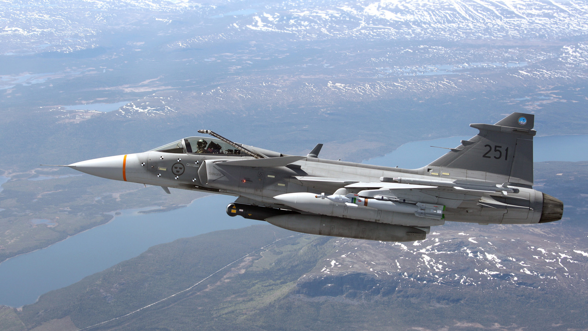 JAS Gripen i luften.