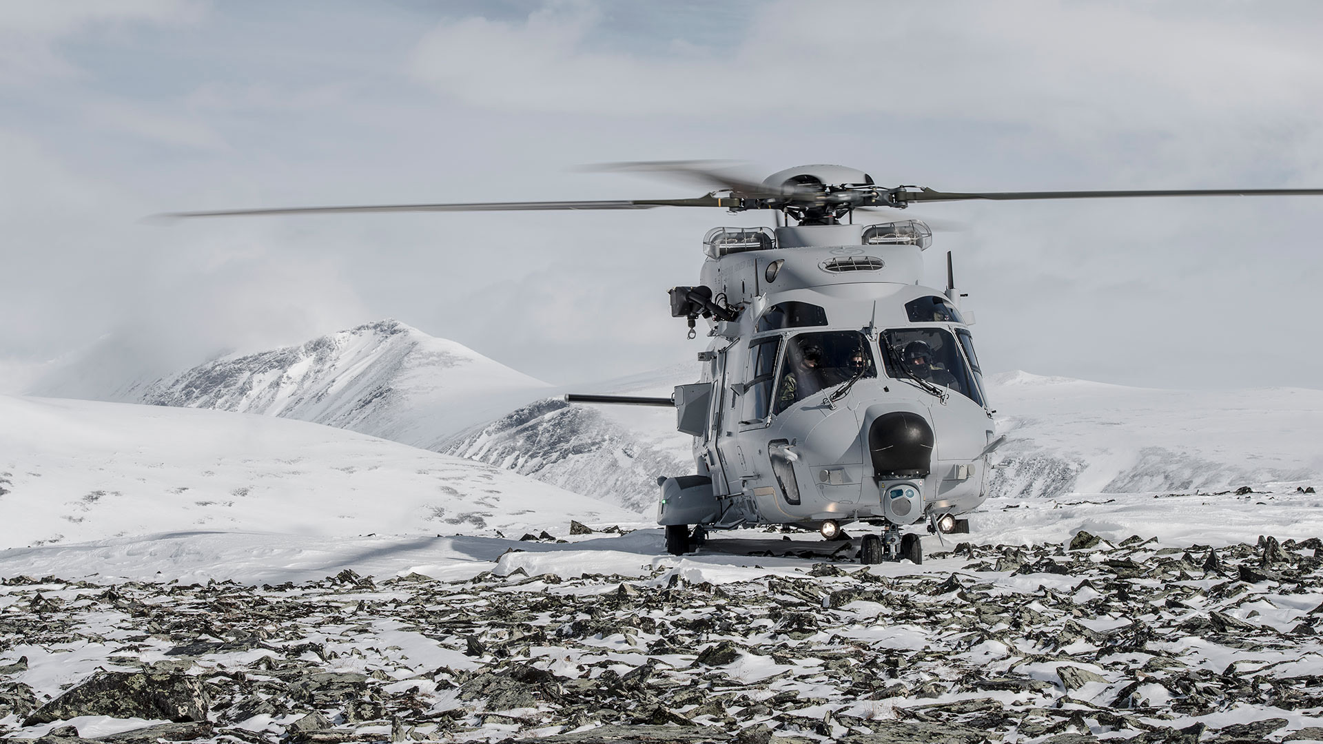 Helikopter 14 på marken. Foto: Hampus Hagstedt/Försvarsmakten