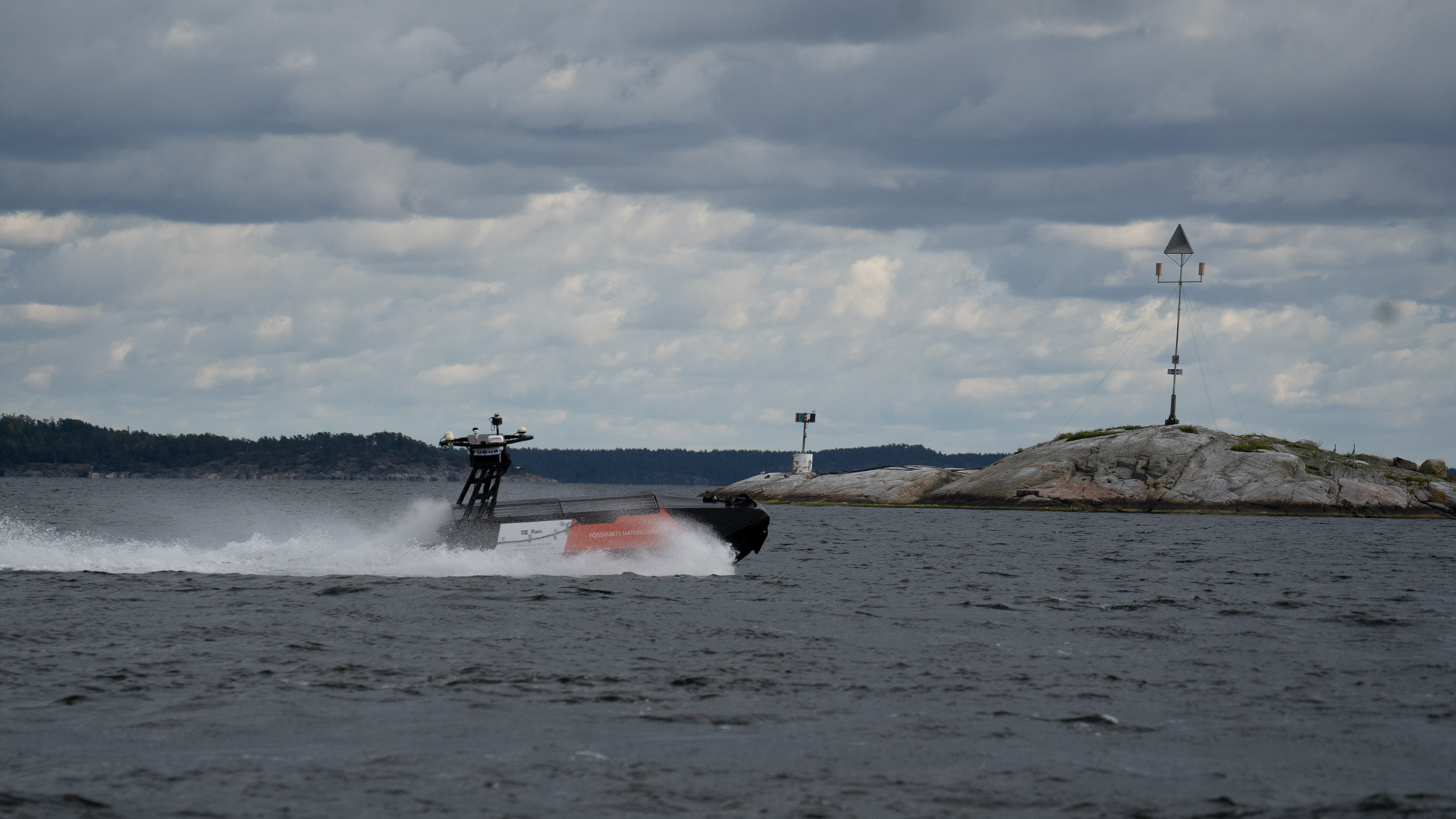 Båten har fått namnet Ran efter havsdjupets gudinna i den nordiska mytologin. Foto: FMV