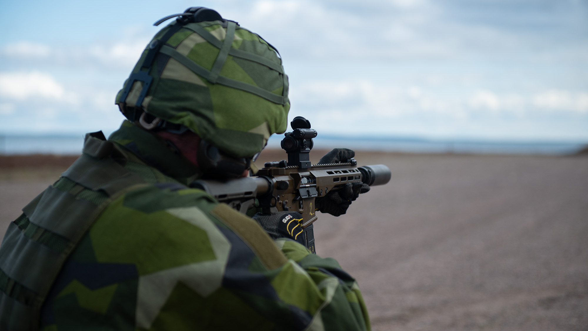 Visning av de nya eldhandvapnen för arméstaben och alla stridsskolor på FMV:s provplats i Karlsborg. 